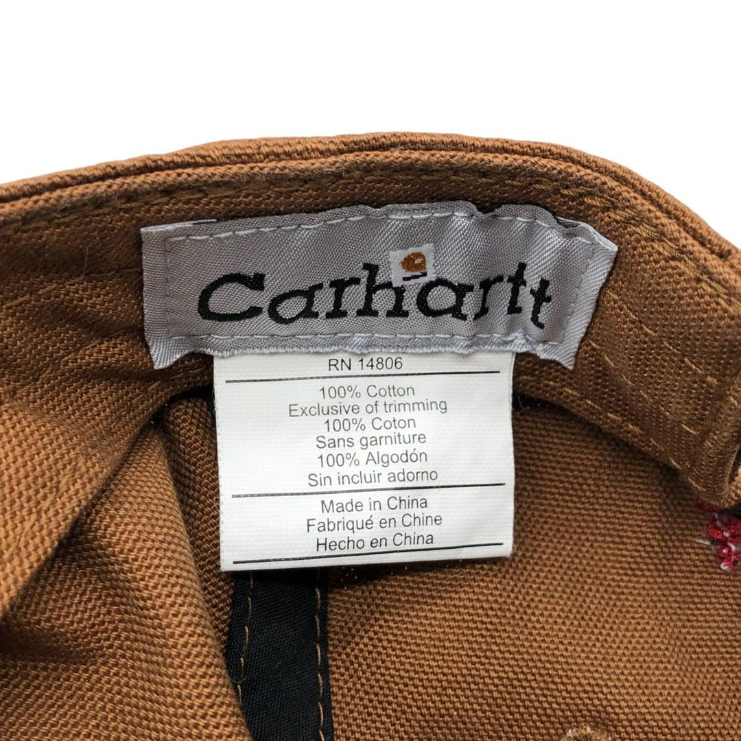 2000'S Carhartt Baseball Cap, 6-Panel Cap, One Size Fits All cotton brown type Vintage Second Hand