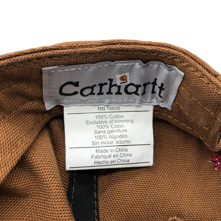 2000'S Carhartt Baseball Cap, 6-Panel Cap, One Size Fits All cotton brown type Vintage Second Hand
