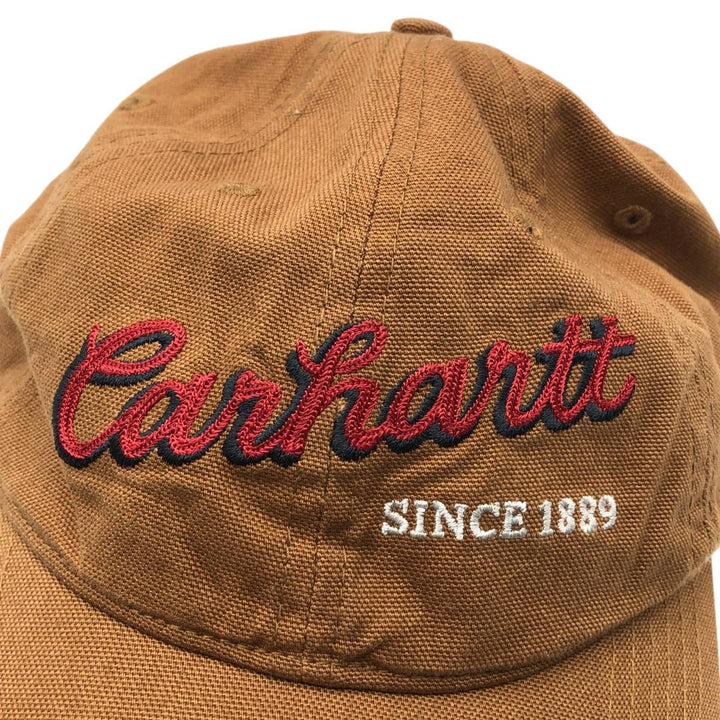 2000'S Carhartt Baseball Cap, 6-Panel Cap, One Size Fits All cotton brown type Vintage Second Hand