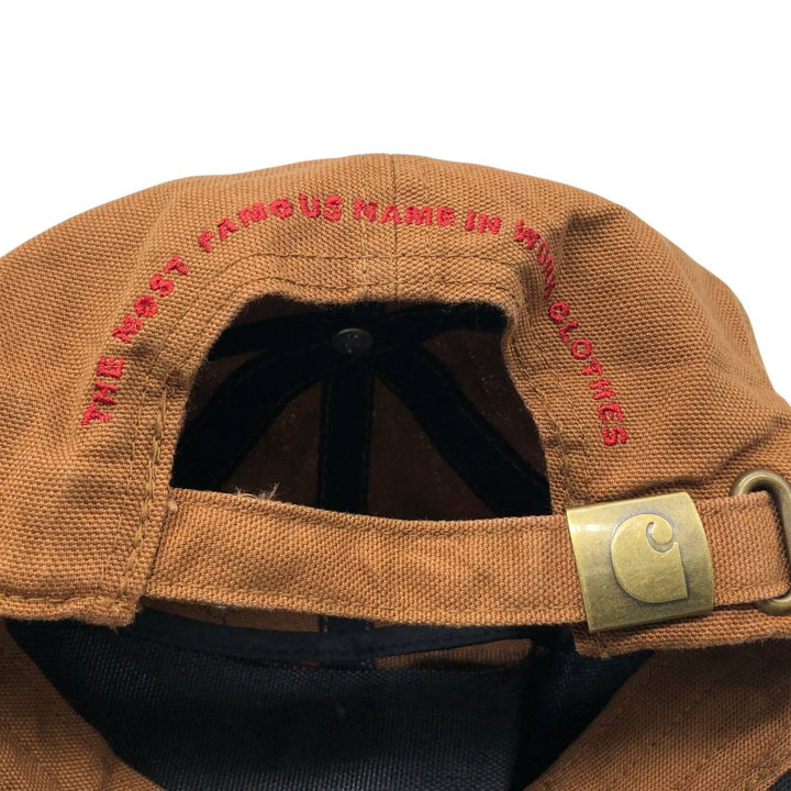 2000'S Carhartt Baseball Cap, 6-Panel Cap, One Size Fits All cotton brown type Vintage Second Hand