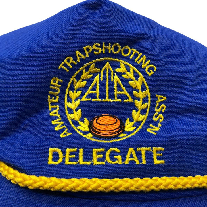 90'S AMATEUR TRAPSHOOTING Trucker Cap Mesh Cap Made in USA One Size Fits All Vintage unclear blue type Vintage Second Hand