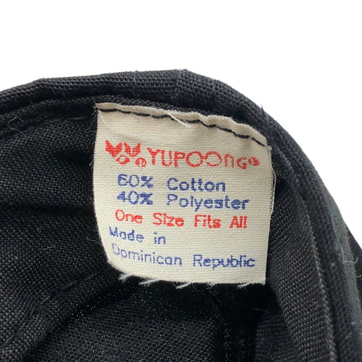 80s-90'S YUPOONG Baseball Cap, One Size Fits All, Vintage cotton black type Vintage Second Hand
