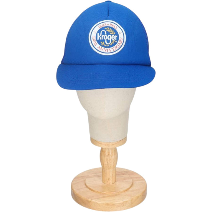 80'S Downers Kroger Advertising Mesh Cap, One Size Fits All, Vintage unclear blue type Vintage Second Hand
