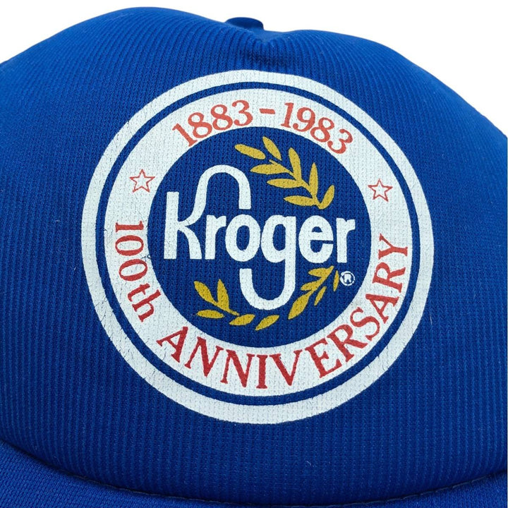80'S Downers Kroger Advertising Mesh Cap, One Size Fits All, Vintage unclear blue type Vintage Second Hand