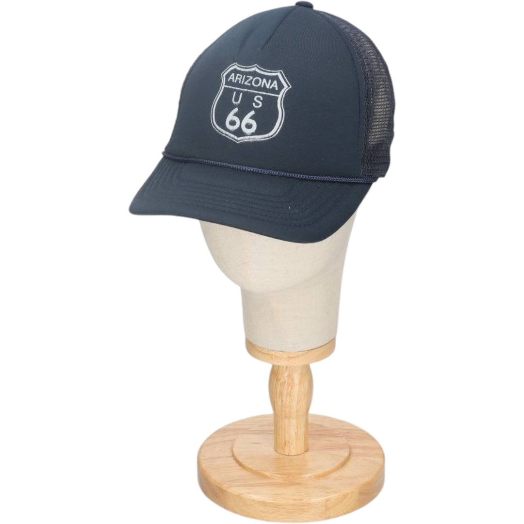 Mesh cap, one size fits all. polyester navy blue type Vintage Second Hand