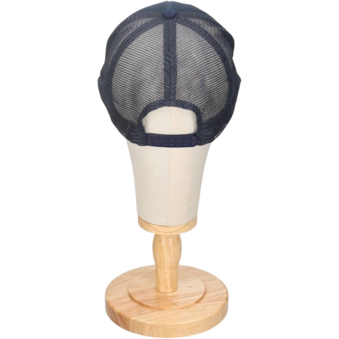Mesh cap, one size fits all. polyester navy blue type Vintage Second Hand