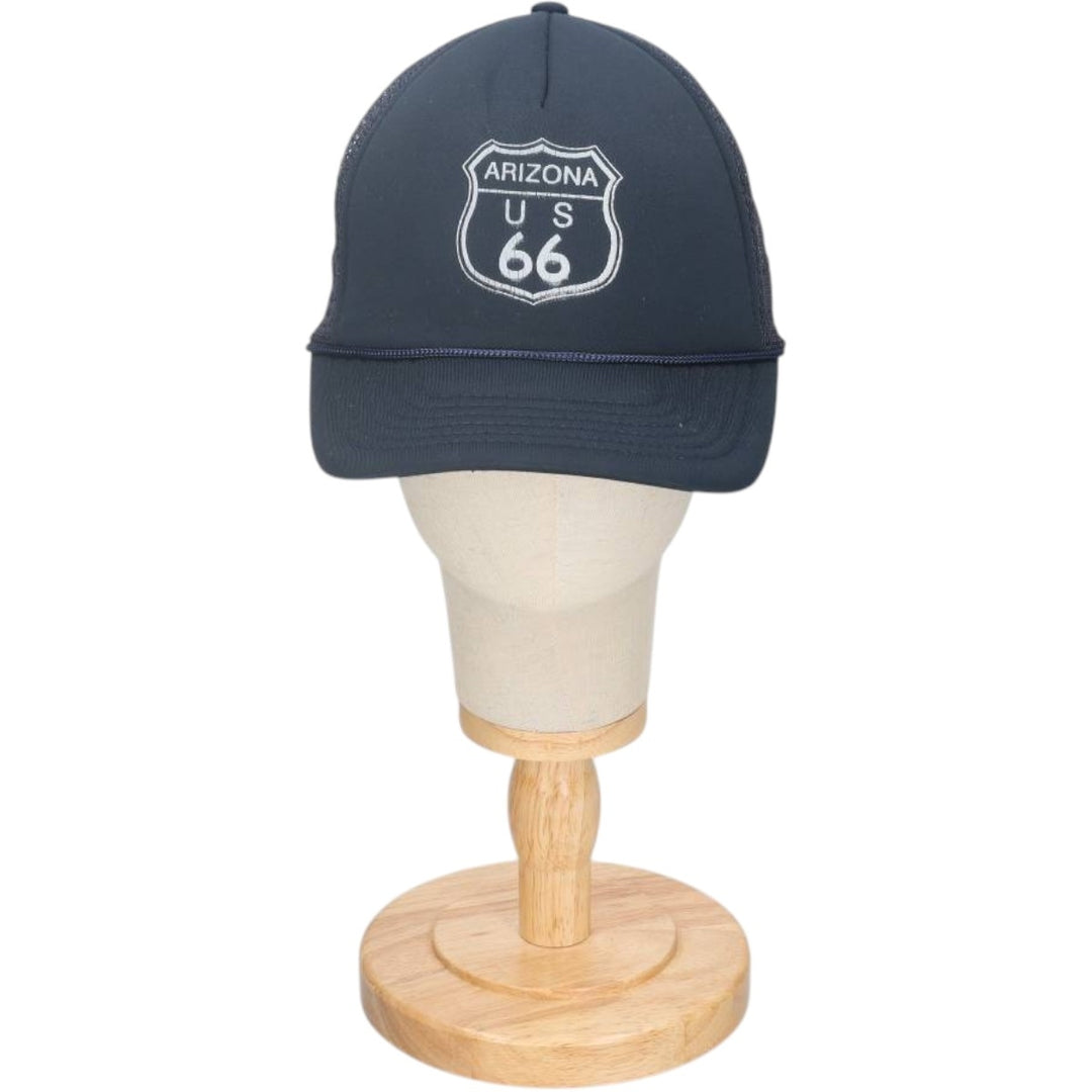 Mesh cap, one size fits all. polyester navy blue type Vintage Second Hand