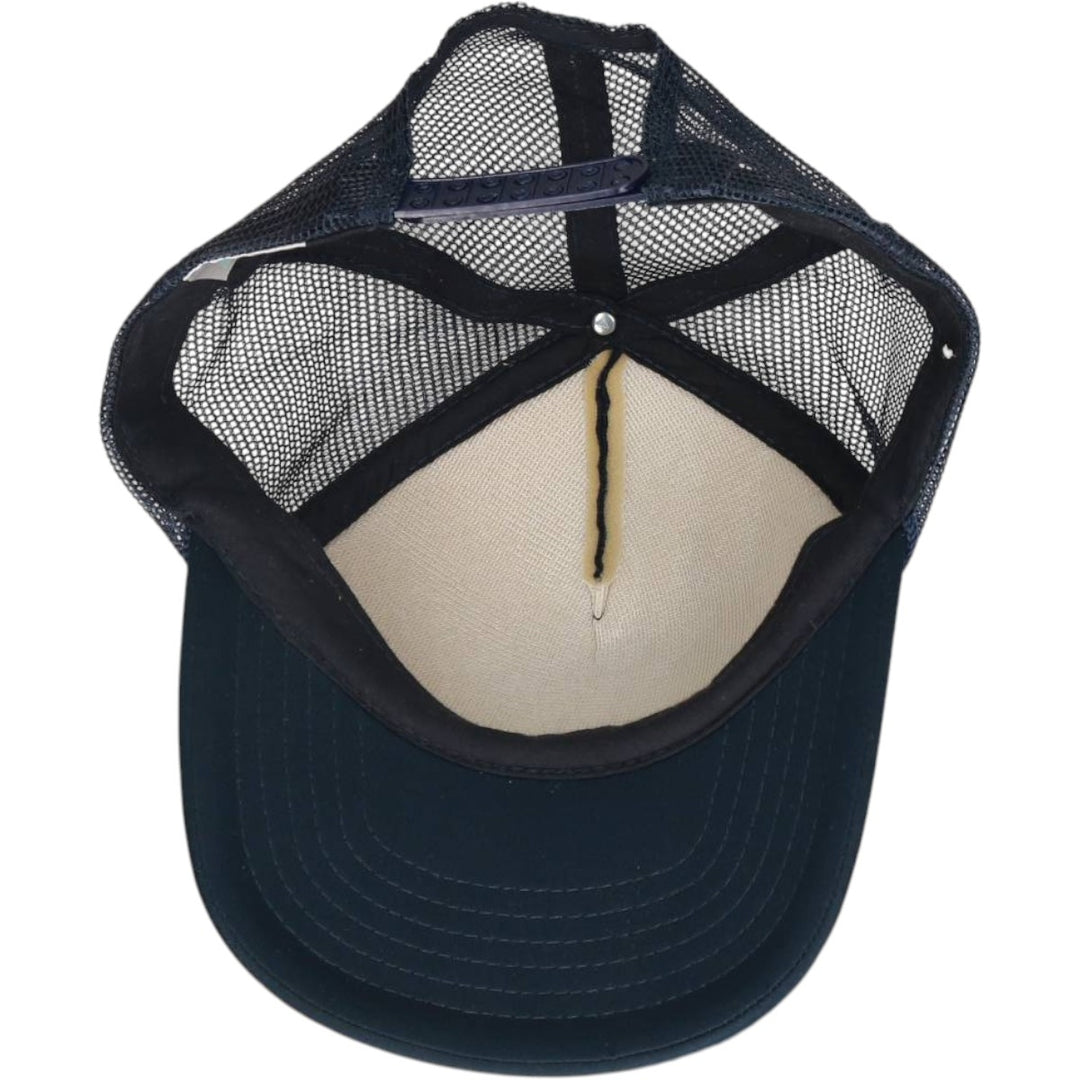 Mesh cap, one size fits all. polyester navy blue type Vintage Second Hand
