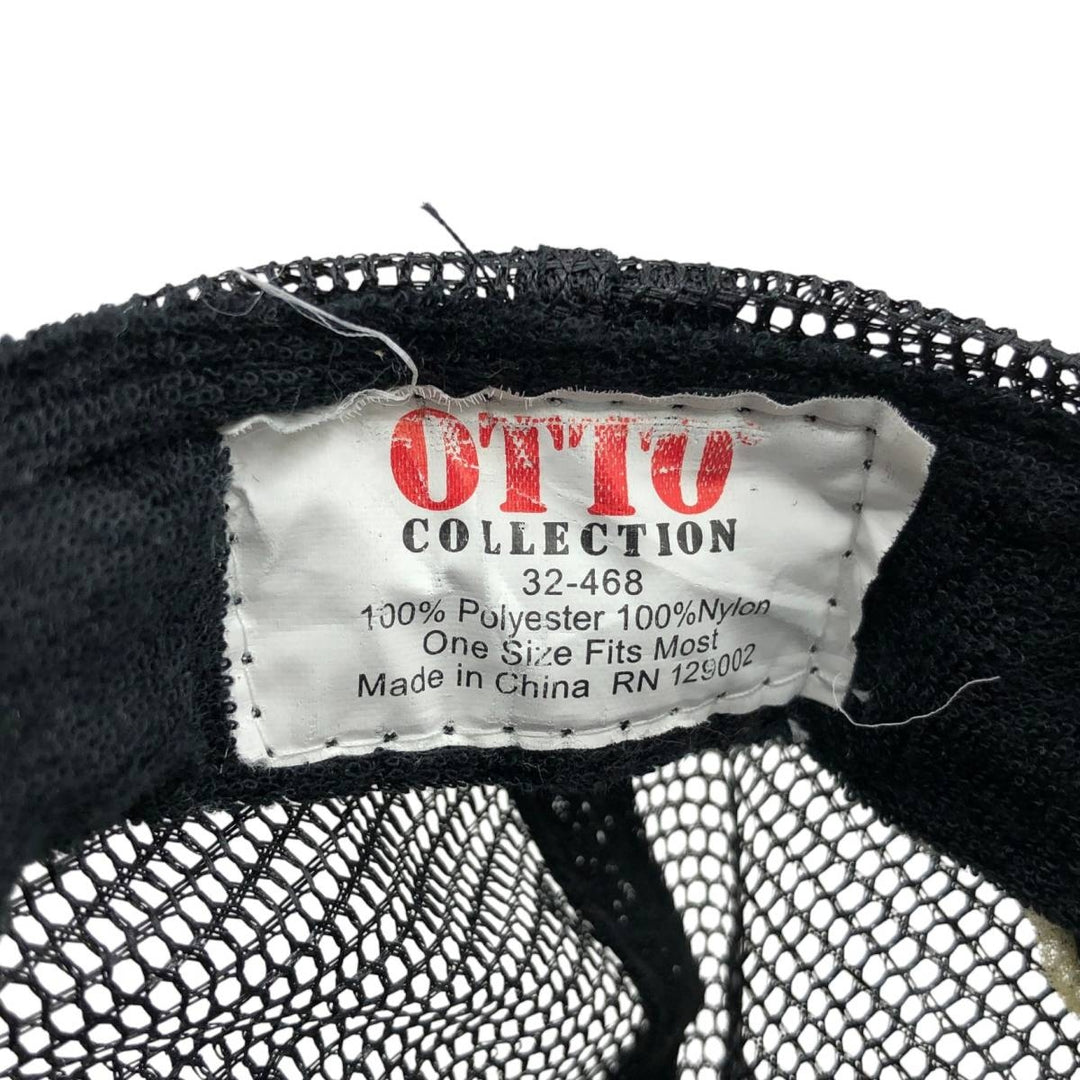 ~90'S Otto Deschütz Two-Tone Advertising Trucker Cap Mesh Cap (One Size Fits All) polyester white type Vintage Second Hand