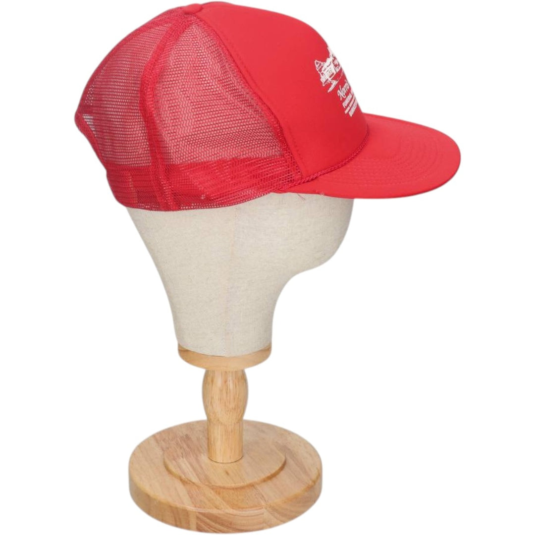 Trucker cap, mesh cap, free size polyester red type Vintage Second Hand