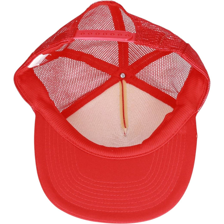 Trucker cap, mesh cap, free size polyester red type Vintage Second Hand