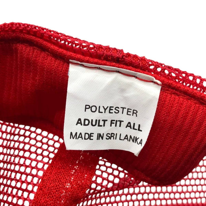 Trucker cap, mesh cap, free size polyester red type Vintage Second Hand