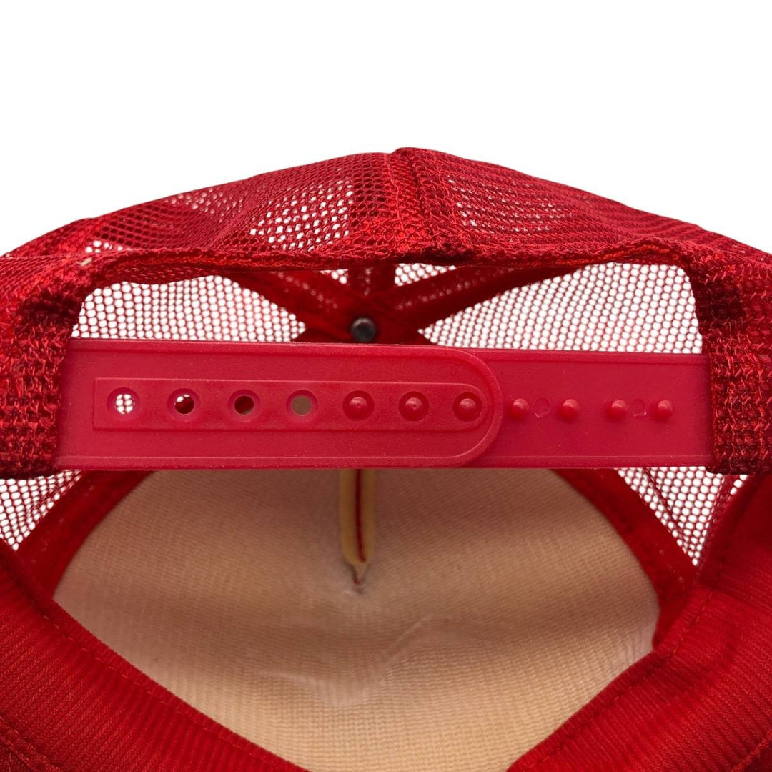 Trucker cap, mesh cap, free size polyester red type Vintage Second Hand