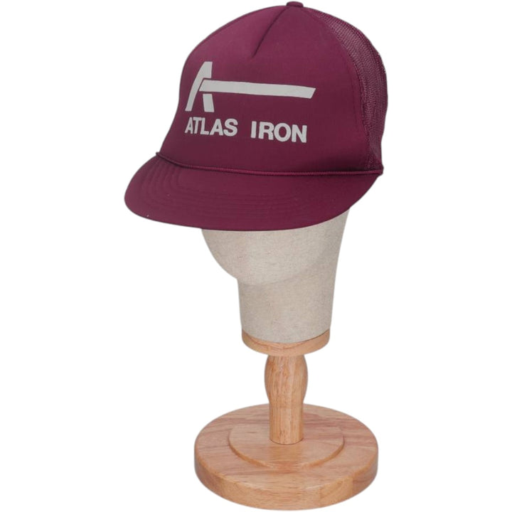 THE MADHATTER Trucker Cap, Mesh Cap, One Size Fits All polyester wine-red Vintage Second Hand
