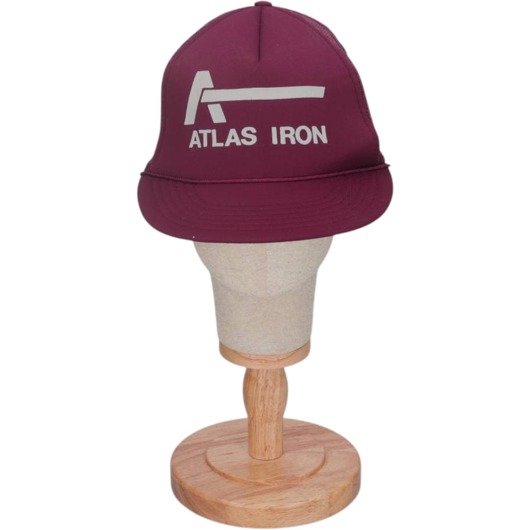 THE MADHATTER Trucker Cap, Mesh Cap, One Size Fits All polyester wine-red Vintage Second Hand