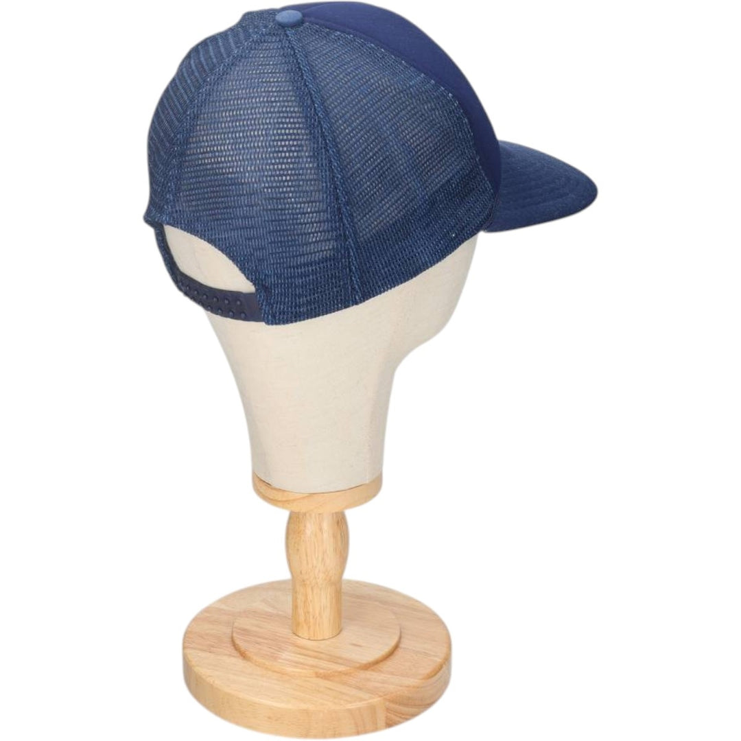 80s-90'S SAN SUN Trucker Cap Mesh Cap, One Size Fits All, Vintage cotton navy blue type Vintage Second Hand