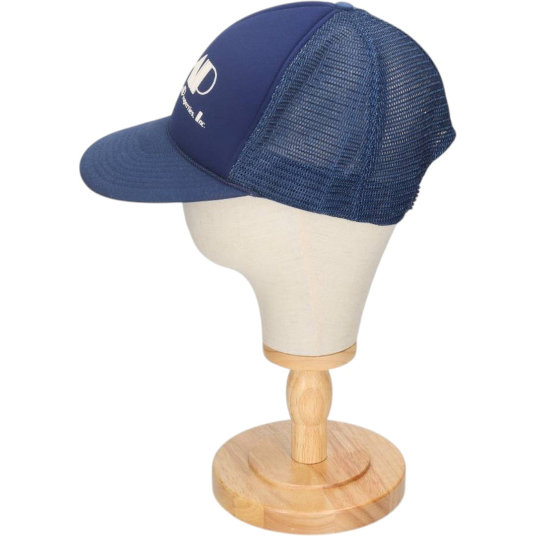 80s-90'S SAN SUN Trucker Cap Mesh Cap, One Size Fits All, Vintage cotton navy blue type Vintage Second Hand