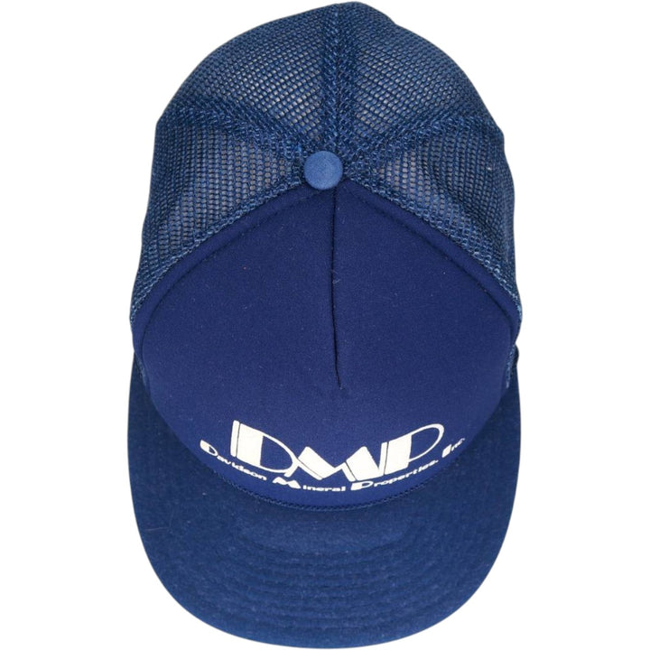 80s-90'S SAN SUN Trucker Cap Mesh Cap, One Size Fits All, Vintage cotton navy blue type Vintage Second Hand