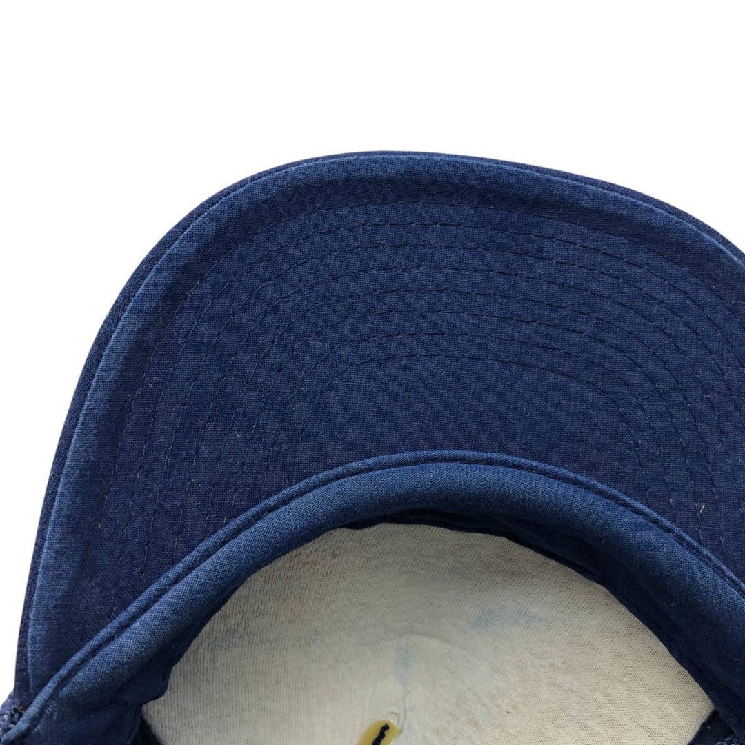 80s-90'S SAN SUN Trucker Cap Mesh Cap, One Size Fits All, Vintage cotton navy blue type Vintage Second Hand