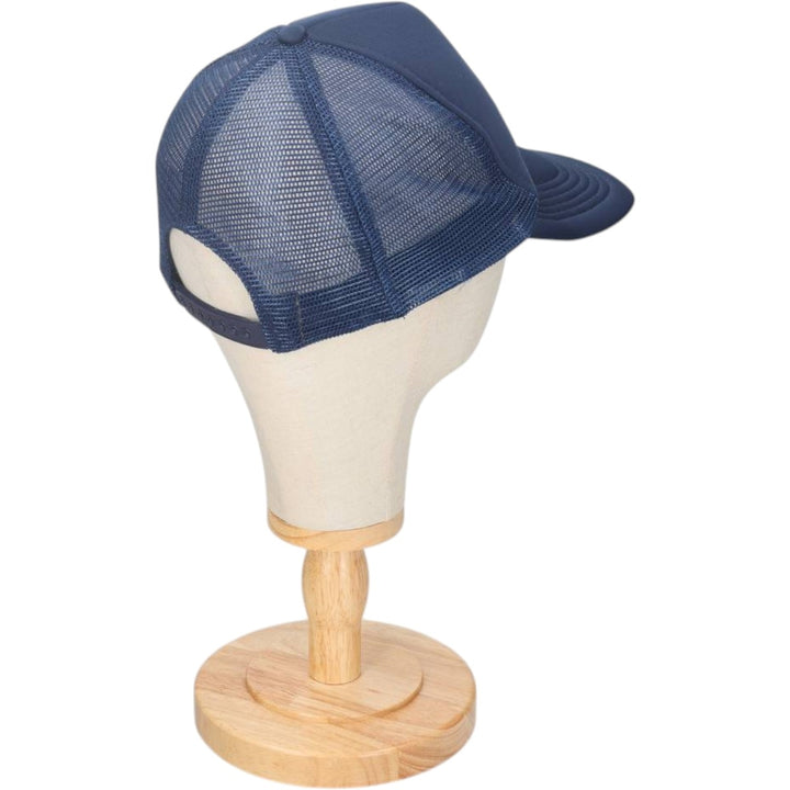 80'S Pfizer Advertising Trucker Cap Mesh Cap, One Size Fits All, Vintage unclear navy blue type Vintage Second Hand