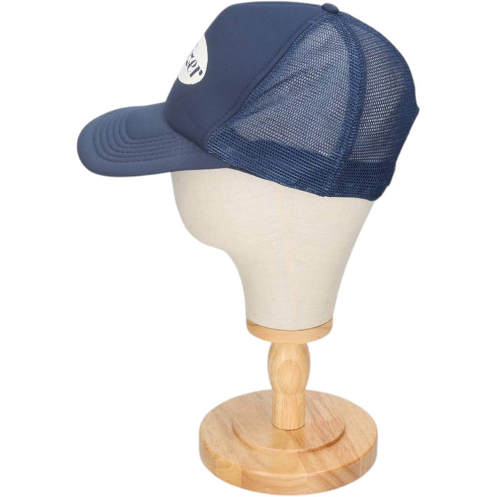 80'S Pfizer Advertising Trucker Cap Mesh Cap, One Size Fits All, Vintage unclear navy blue type Vintage Second Hand