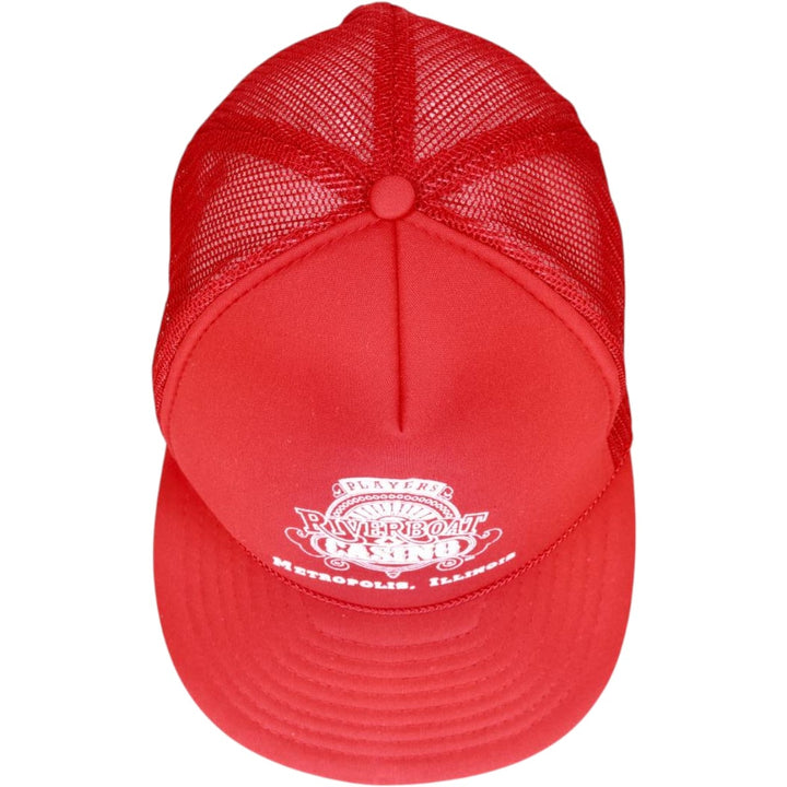 Players Riverboat Casino Tracker Cap, Mesh Cap, One Size Fits All polyester red type Vintage Second Hand