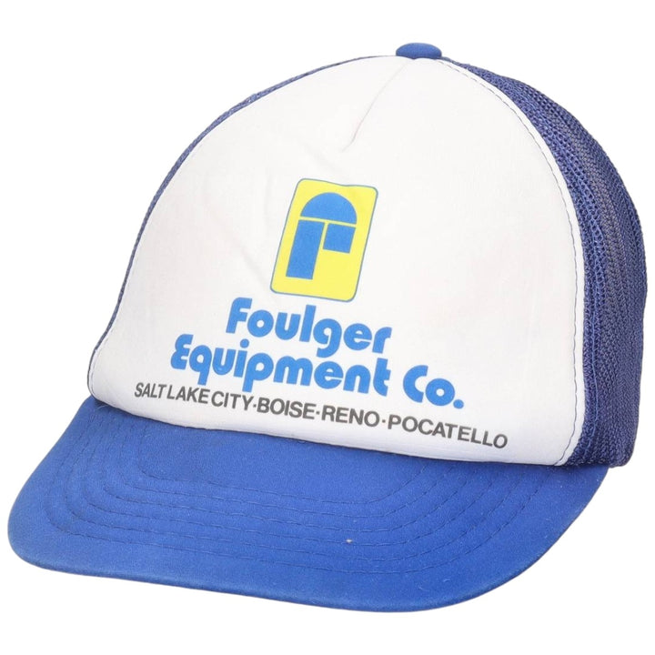 YUPOONG Foulger Equipment Co. Advertising Trucker Cap Mesh Cap One Size Fits All Vintage cotton blue type Vintage Second Hand