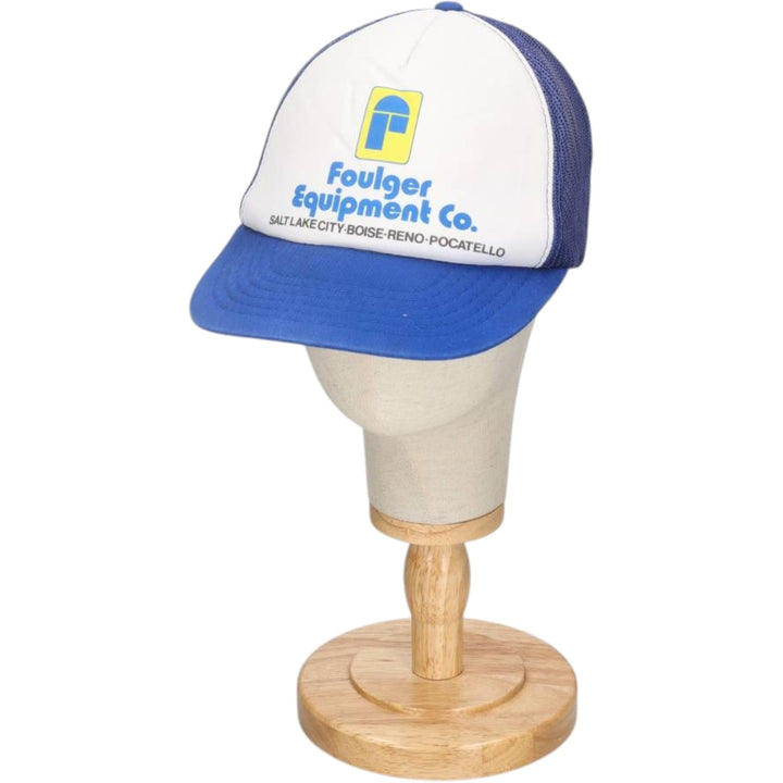 YUPOONG Foulger Equipment Co. Advertising Trucker Cap Mesh Cap One Size Fits All Vintage cotton blue type Vintage Second Hand