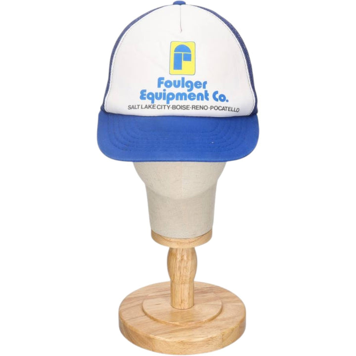 YUPOONG Foulger Equipment Co. Advertising Trucker Cap Mesh Cap One Size Fits All Vintage cotton blue type Vintage Second Hand