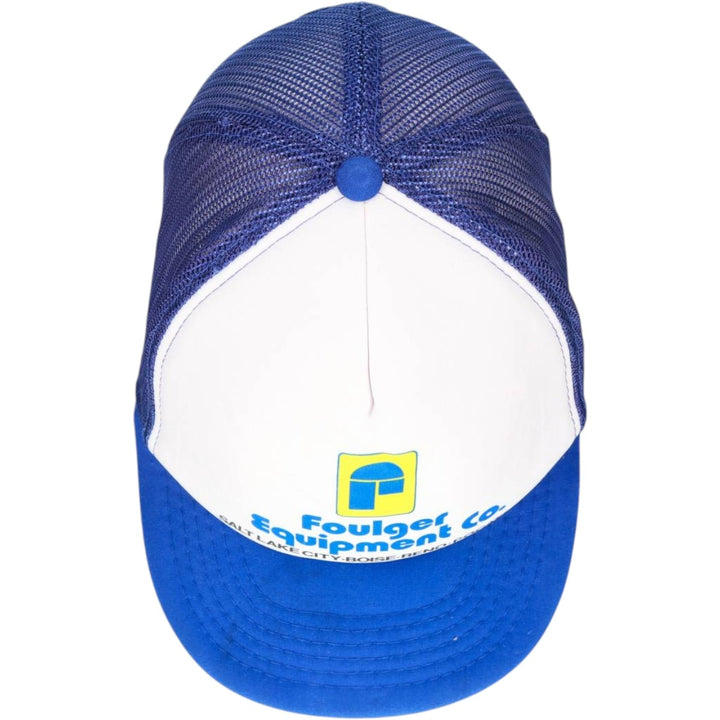 YUPOONG Foulger Equipment Co. Advertising Trucker Cap Mesh Cap One Size Fits All Vintage cotton blue type Vintage Second Hand