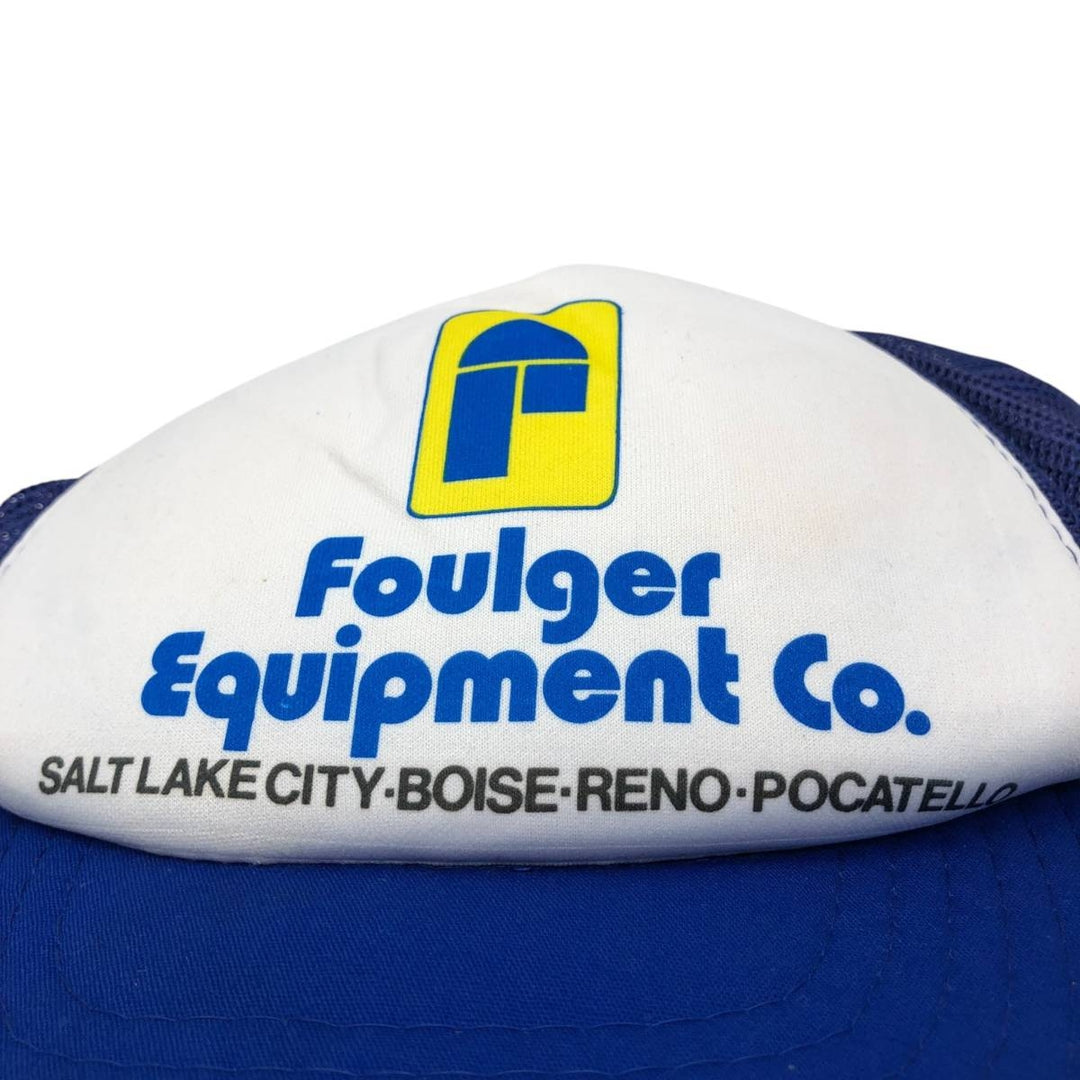 YUPOONG Foulger Equipment Co. Advertising Trucker Cap Mesh Cap One Size Fits All Vintage cotton blue type Vintage Second Hand
