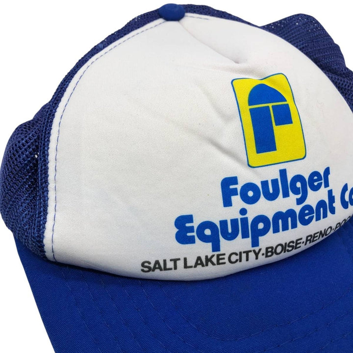 YUPOONG Foulger Equipment Co. Advertising Trucker Cap Mesh Cap One Size Fits All Vintage cotton blue type Vintage Second Hand