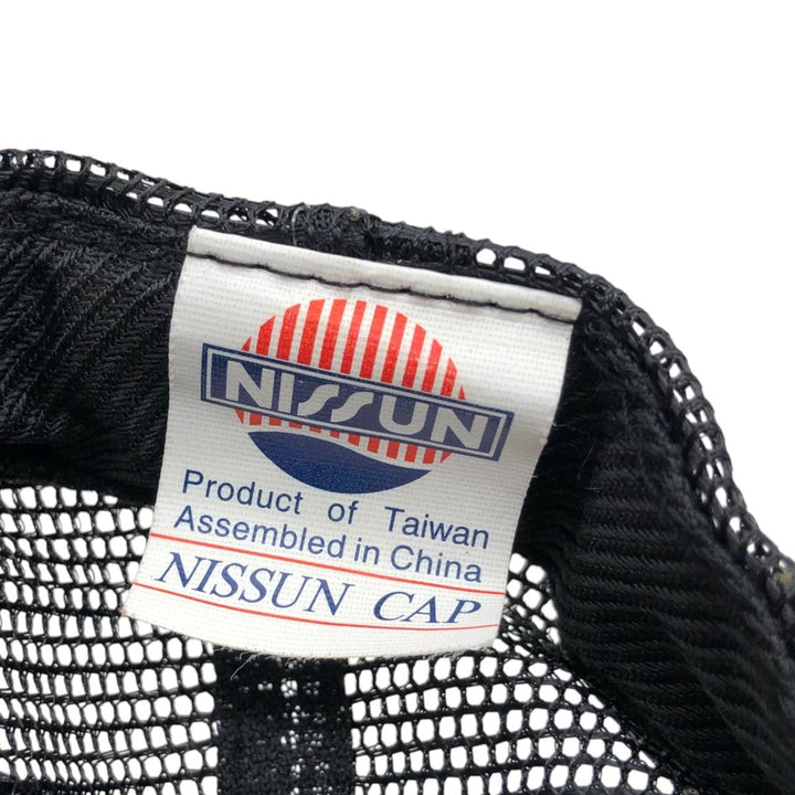 90s-00'S NISSUN Advertising Trucker Cap Mesh Cap One Size Fits All Vintage unclear black type Vintage Second Hand