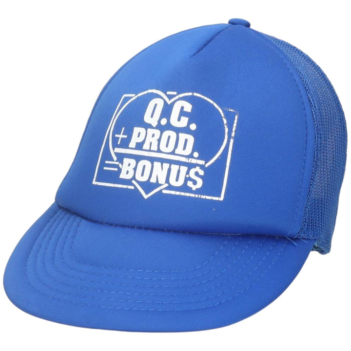 90'S Athletic Headwear Trucker Cap Mesh Cap One Size Fits All Vintage polyester blue type Vintage Second Hand