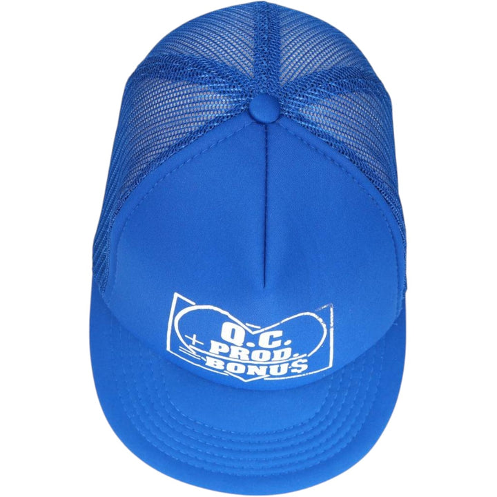 90'S Athletic Headwear Trucker Cap Mesh Cap One Size Fits All Vintage polyester blue type Vintage Second Hand