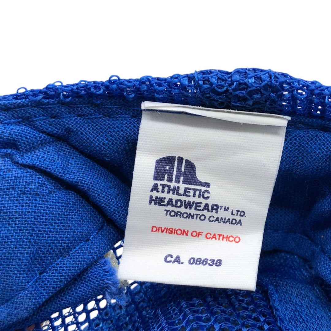 90'S Athletic Headwear Trucker Cap Mesh Cap One Size Fits All Vintage polyester blue type Vintage Second Hand