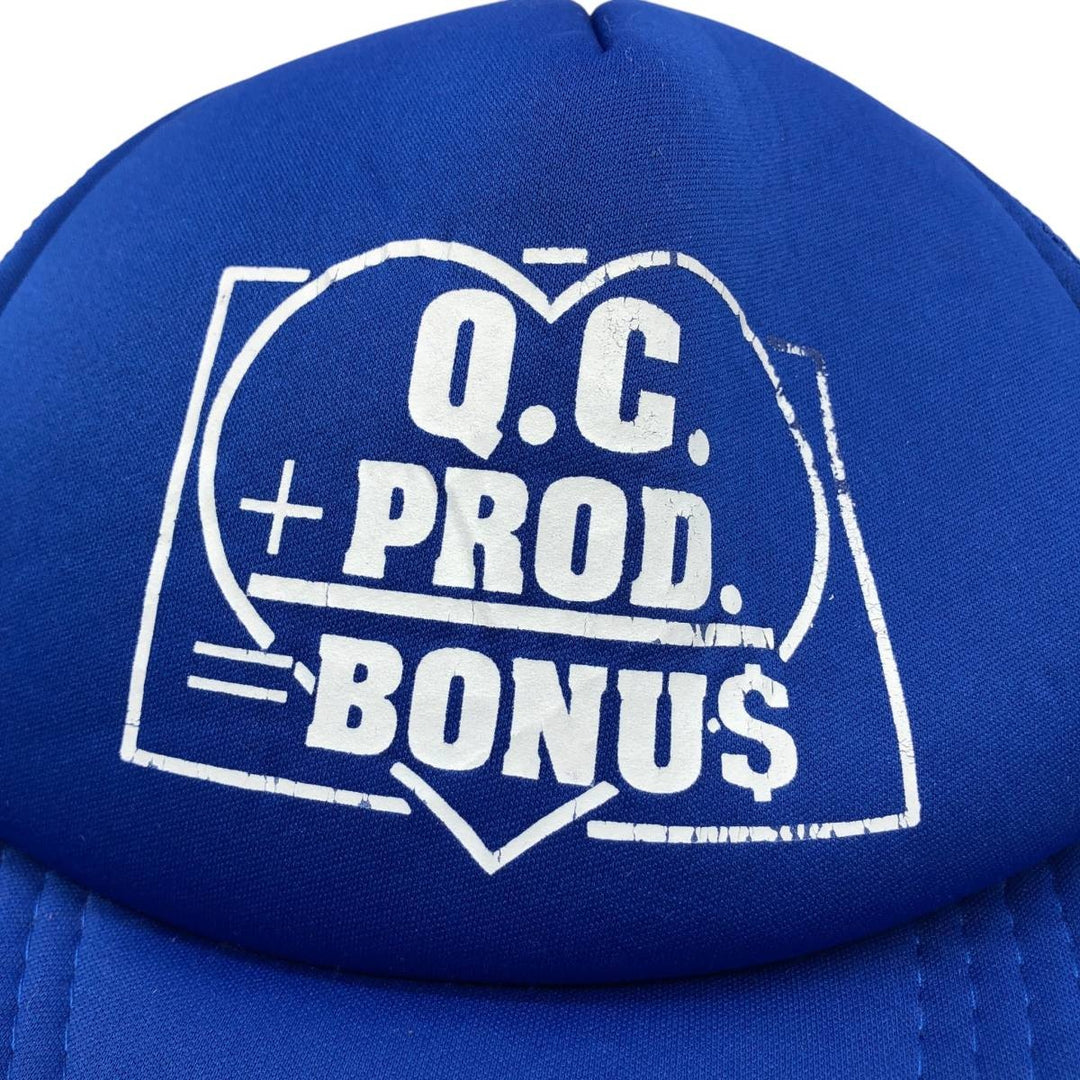 90'S Athletic Headwear Trucker Cap Mesh Cap One Size Fits All Vintage polyester blue type Vintage Second Hand