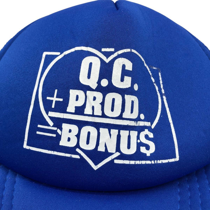90'S Athletic Headwear Trucker Cap Mesh Cap One Size Fits All Vintage polyester blue type Vintage Second Hand