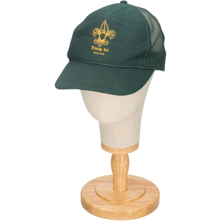 90'S OTTO Boy Scouts of America Trucker Cap Mesh Cap One Size Fits All Snapback Vintage unclear green type Vintage Second Hand