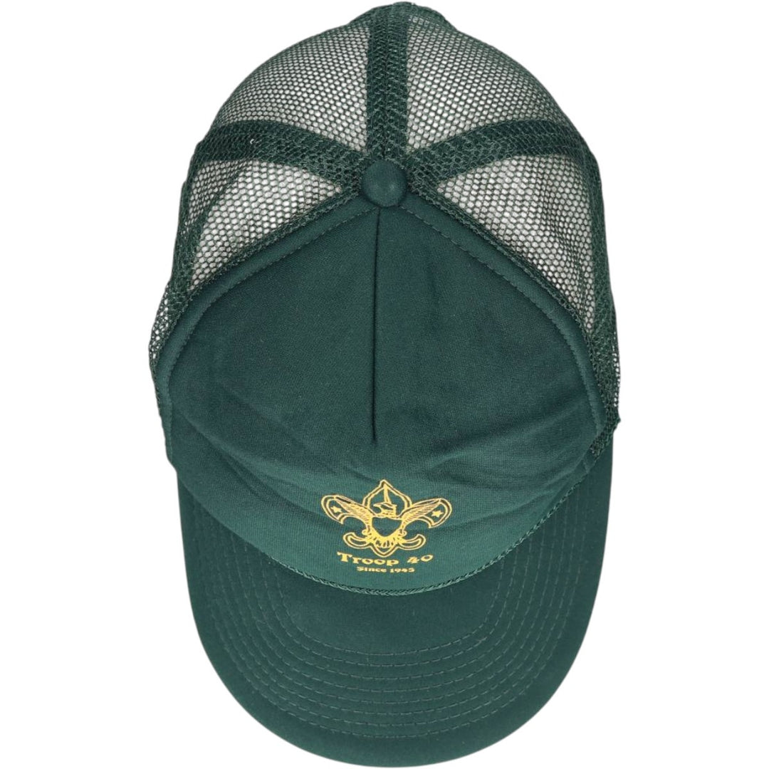 90'S OTTO Boy Scouts of America Trucker Cap Mesh Cap One Size Fits All Snapback Vintage unclear green type Vintage Second Hand