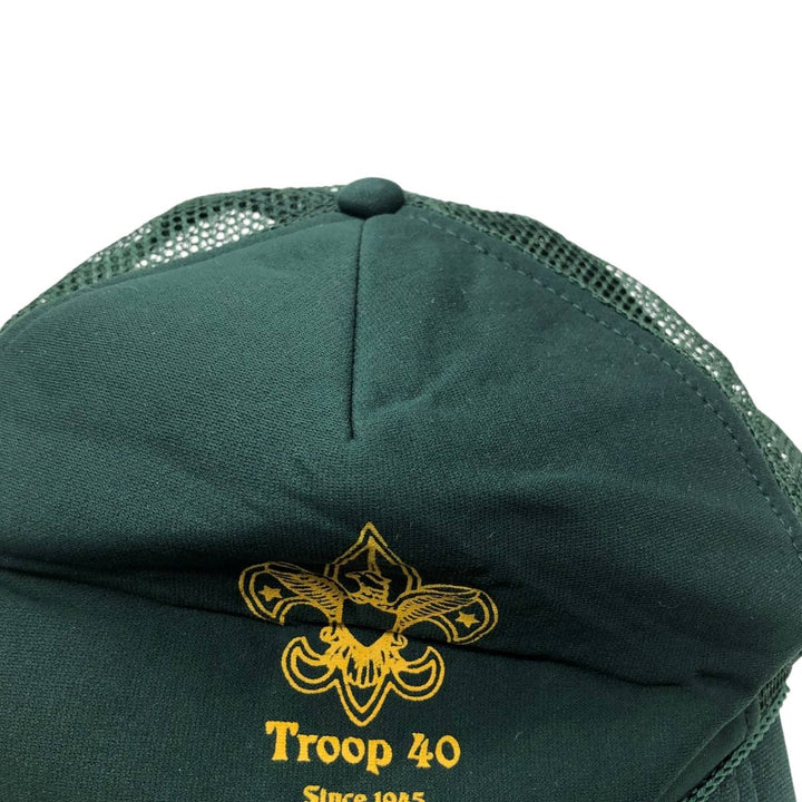 90'S OTTO Boy Scouts of America Trucker Cap Mesh Cap One Size Fits All Snapback Vintage unclear green type Vintage Second Hand