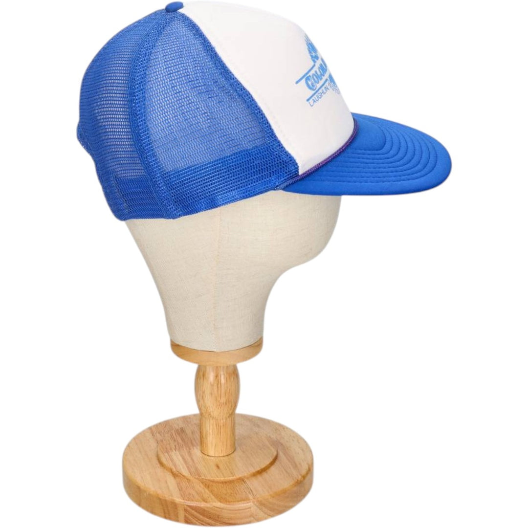 NISSIN Trucker Cap, Two-Tone Mesh Cap, One Size Fits All polyester blue type Vintage Second Hand