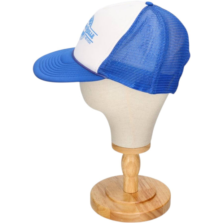 NISSIN Trucker Cap, Two-Tone Mesh Cap, One Size Fits All polyester blue type Vintage Second Hand