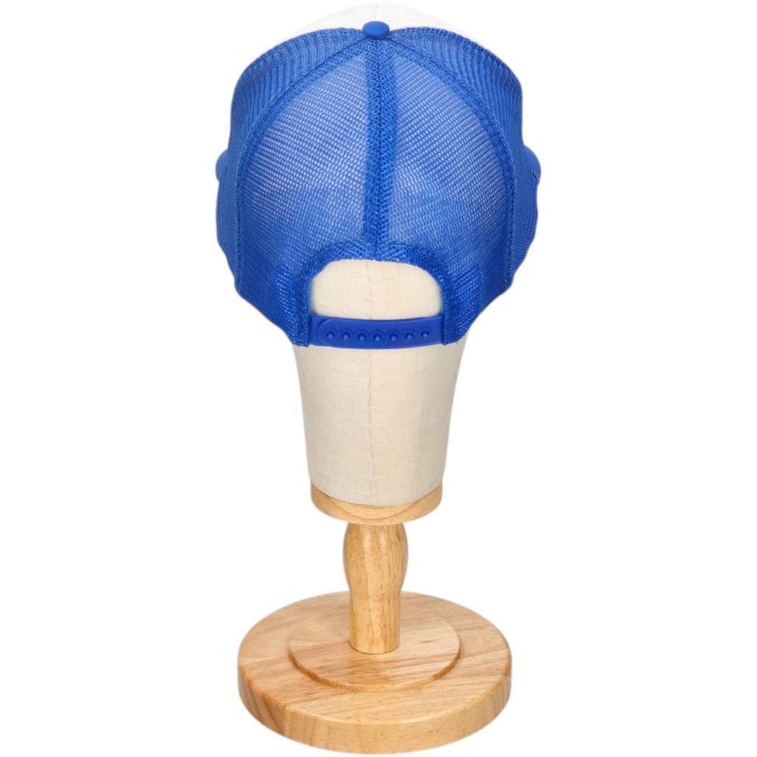 NISSIN Trucker Cap, Two-Tone Mesh Cap, One Size Fits All polyester blue type Vintage Second Hand
