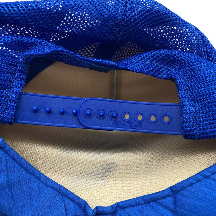 NISSIN Trucker Cap, Two-Tone Mesh Cap, One Size Fits All polyester blue type Vintage Second Hand