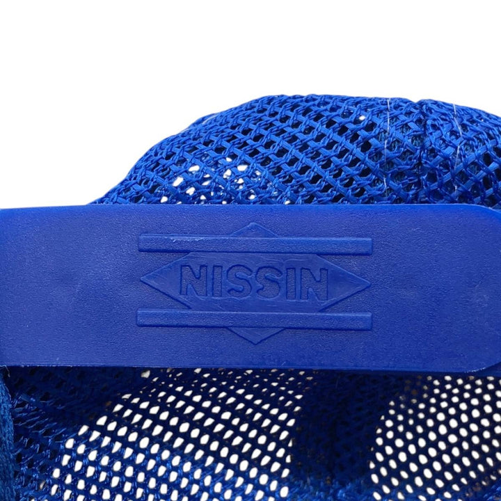 NISSIN Trucker Cap, Two-Tone Mesh Cap, One Size Fits All polyester blue type Vintage Second Hand