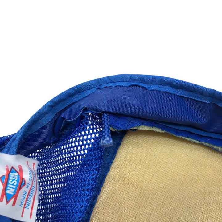 NISSIN Trucker Cap, Two-Tone Mesh Cap, One Size Fits All polyester blue type Vintage Second Hand