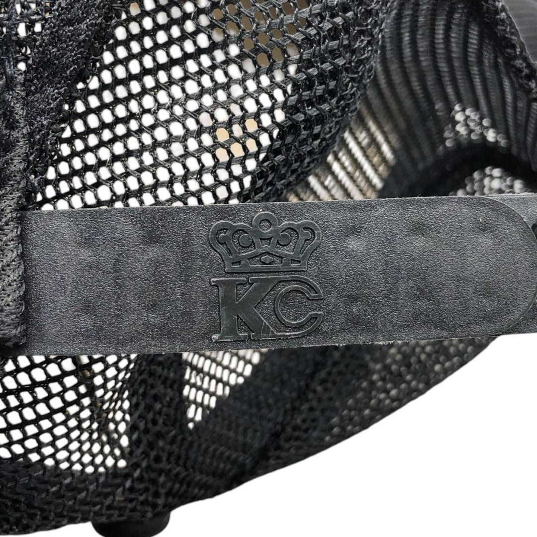 90s-era KC Trucker Cap Mesh Cap, One Size Fits All, Vintage unclear black type Vintage Second Hand