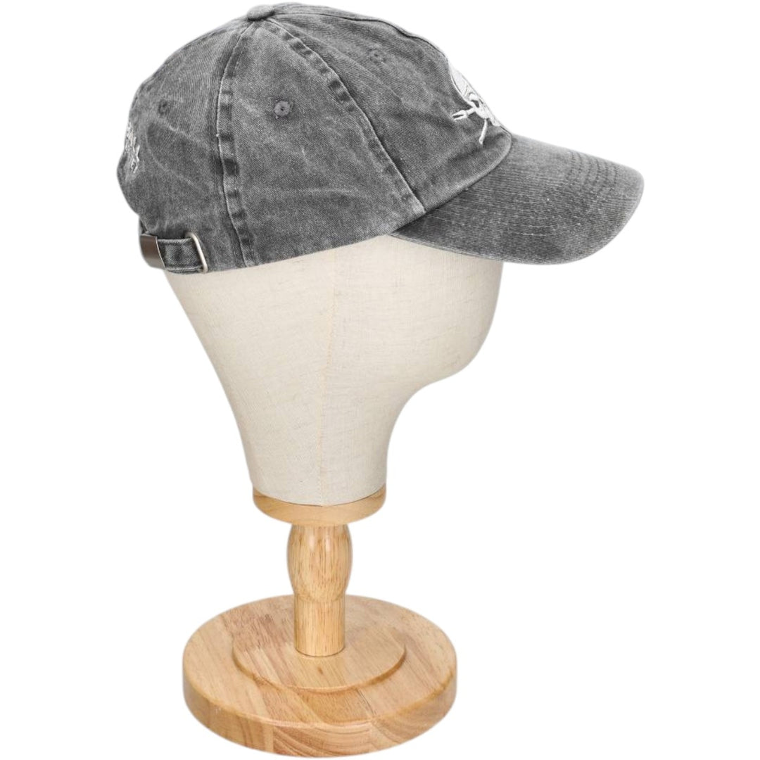 Kurvball Barbecue Whiskey Skull Pattern Baseball Cap, 6-Panel Cap, One Size Fits All unclear Charcoal Vintage Second Hand
