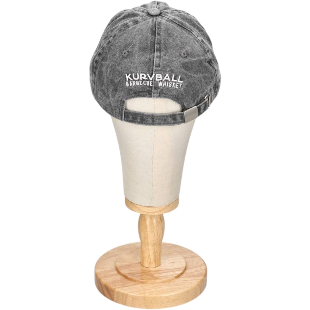 Kurvball Barbecue Whiskey Skull Pattern Baseball Cap, 6-Panel Cap, One Size Fits All unclear Charcoal Vintage Second Hand